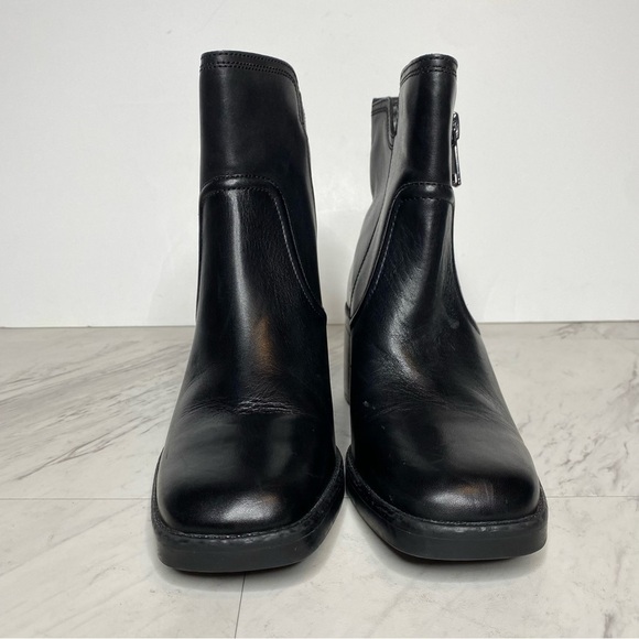 New! Naturalizer Emmy Black Leather Square Toe Bootie 8M - Picture 2 of 15